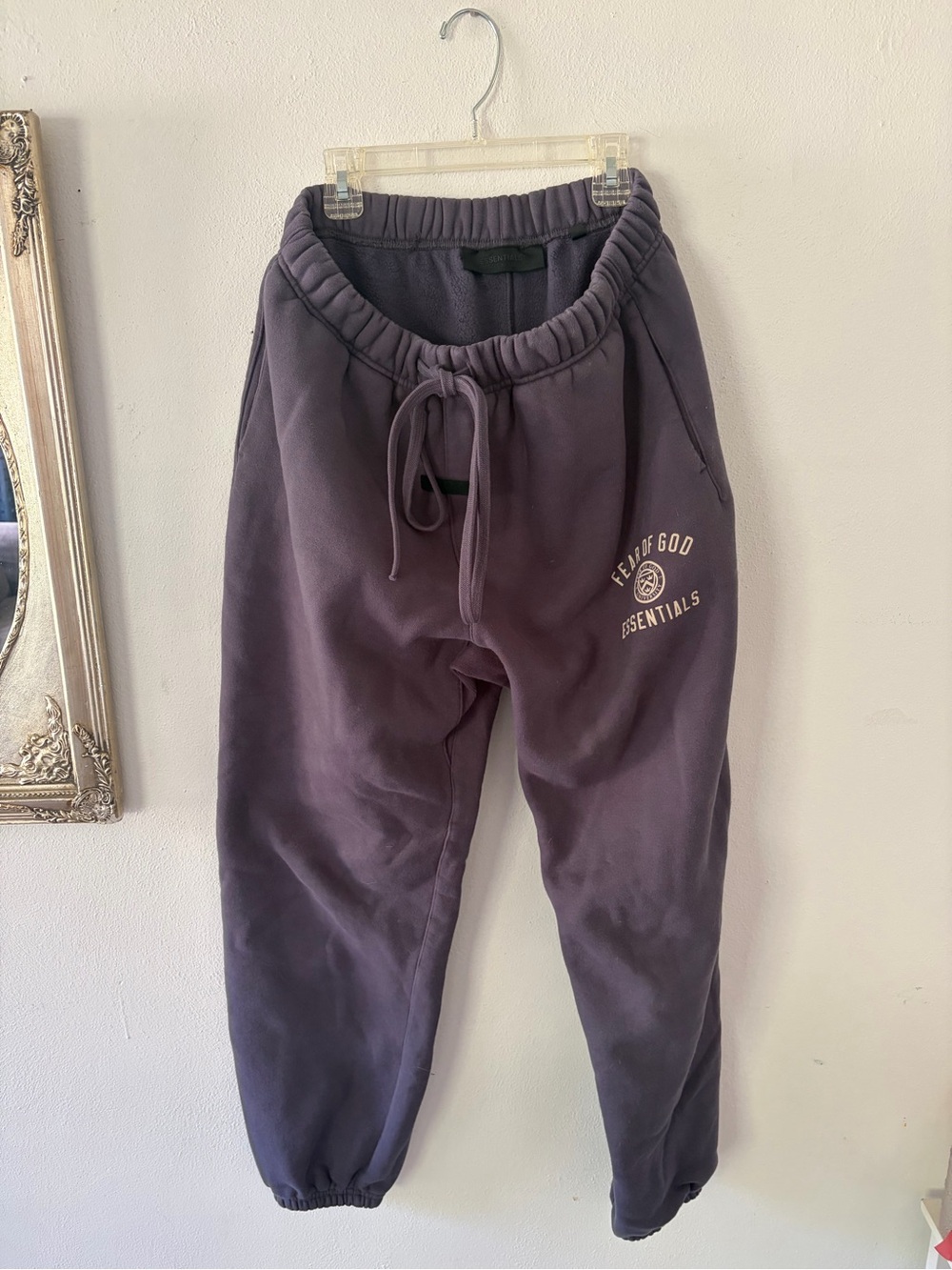 Fear of God Essentials Men's Washed Purple Joggers